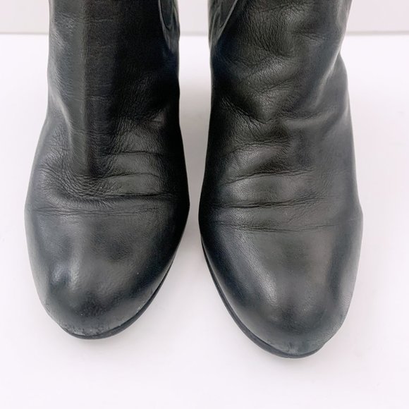 Stuart Weitzman Black Wedge Booties - Nusocks - Picture 4 of 14